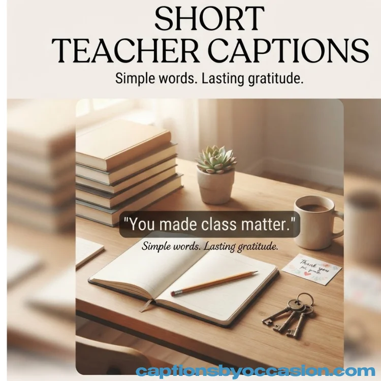 Short and One-Line Teacher Appreciation Captions for Instagram