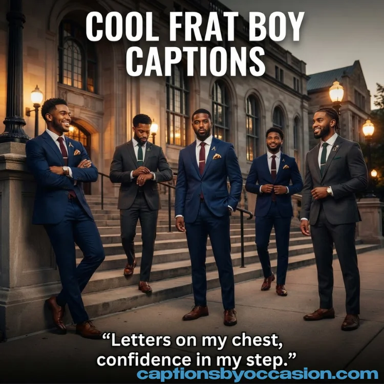 Cool Frat Boy Captions for Instagram