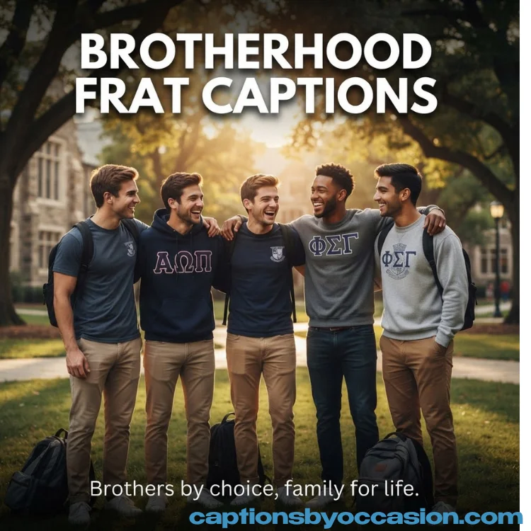 Brotherhood Frat Captions for Instagram
