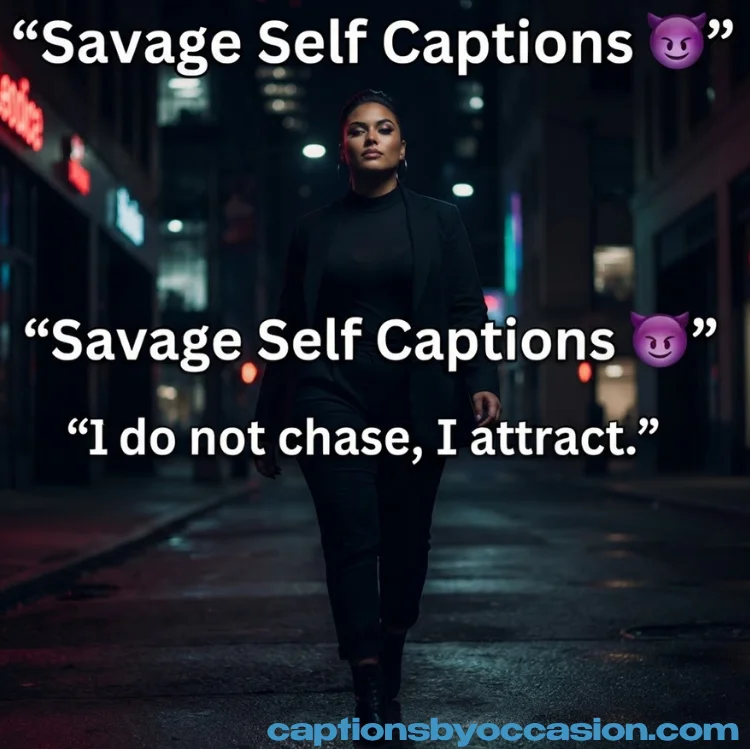 Savage Self Captions for Instagram