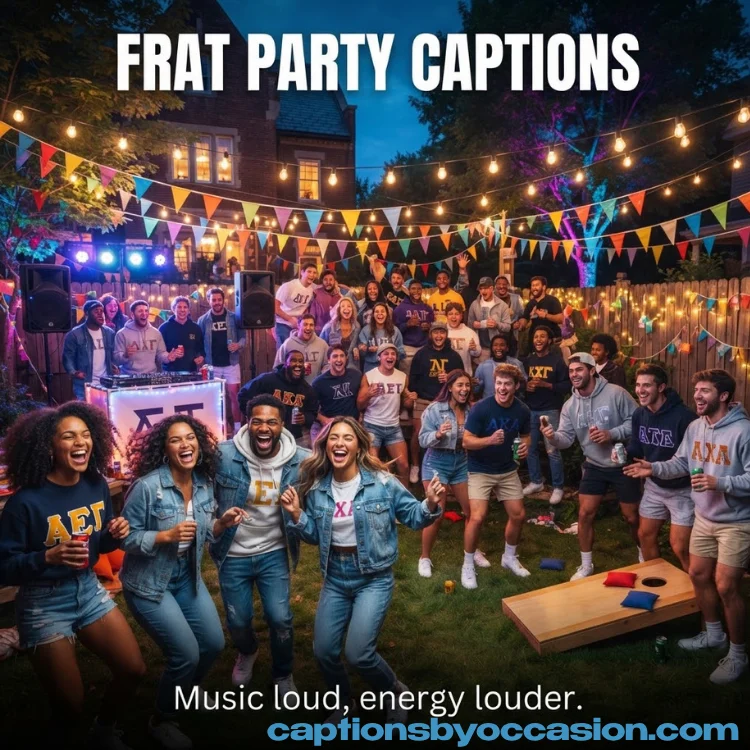 Frat Party Captions for Instagram