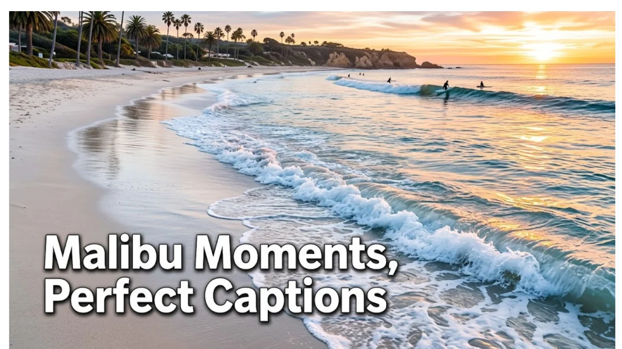 Beach and Sunset Malibu Captions for Instagram