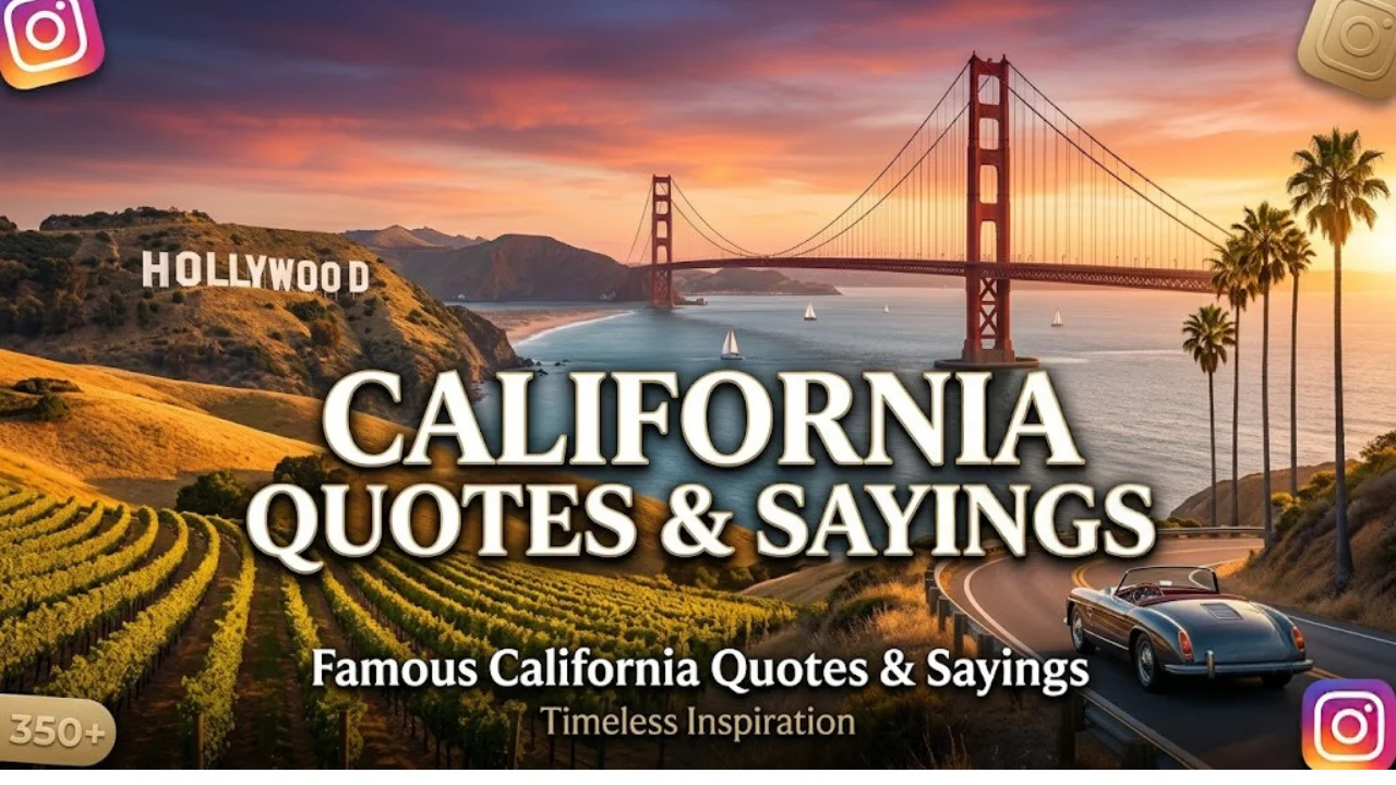 Famous California Quotes and Sayings for Instagram