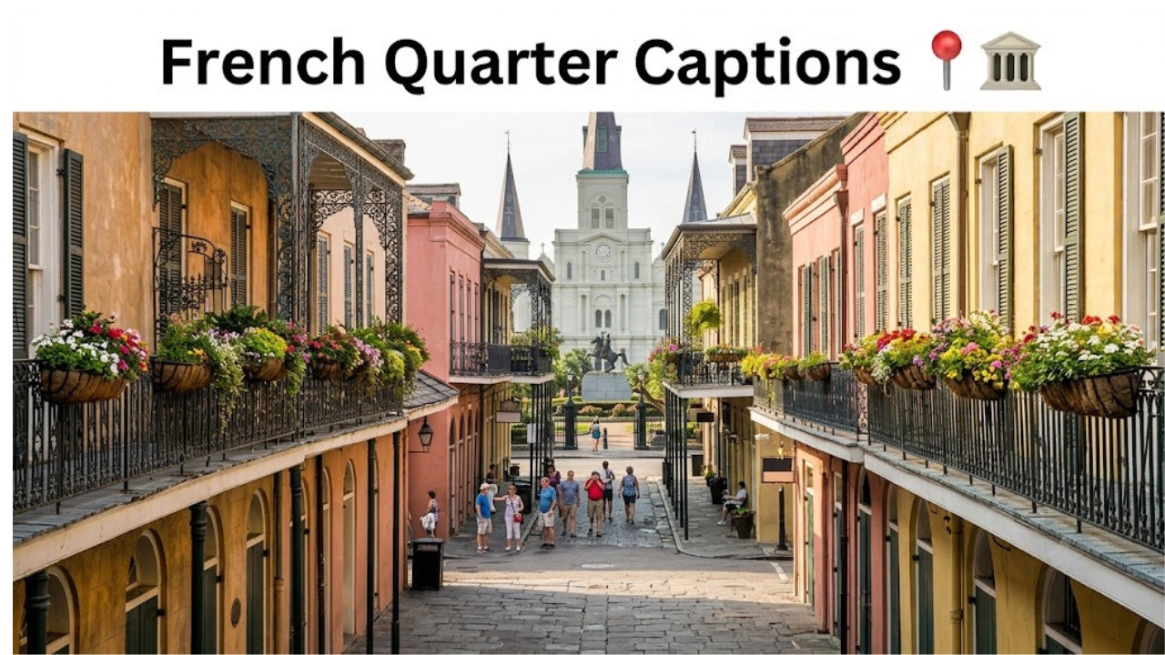 French Quarter, Mardi Gras and New Orleans Food Captions