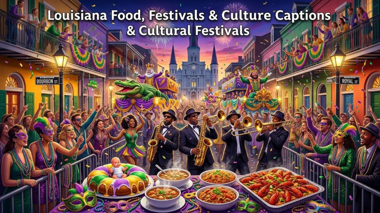 Louisiana Food, Festival & Culture Captions for Instagram