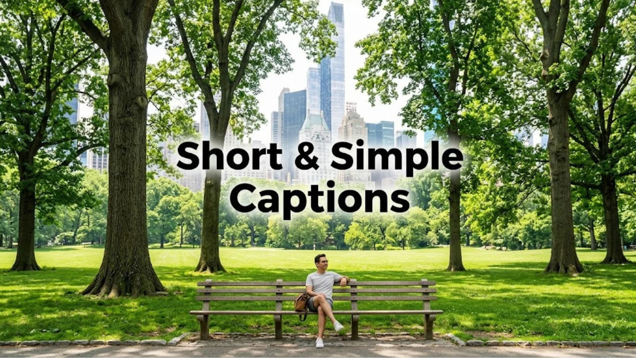 Short Central Park Captions for Instagram