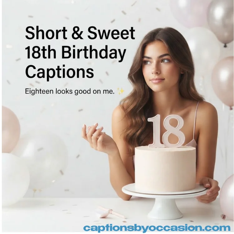 Short & Sweet 18th Birthday Captions for Instagram