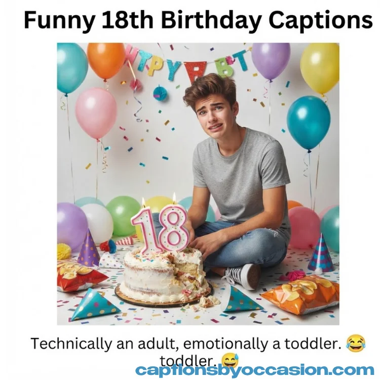 Funny 18th Birthday Captions for Instagram
