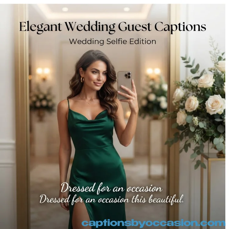 Elegant Wedding Guest Captions
