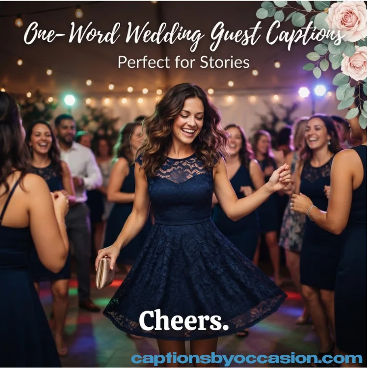 One-Word Wedding Guest Captions
