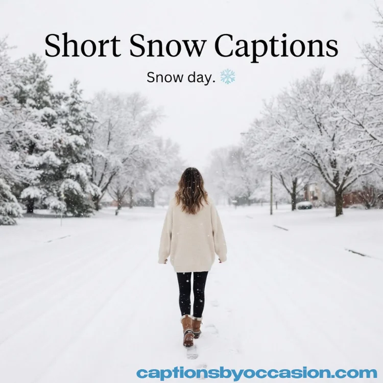 Short Snow Captions for Instagram
