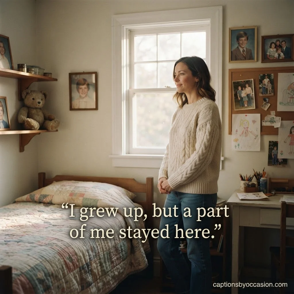 Nostalgic Childhood Home Captions