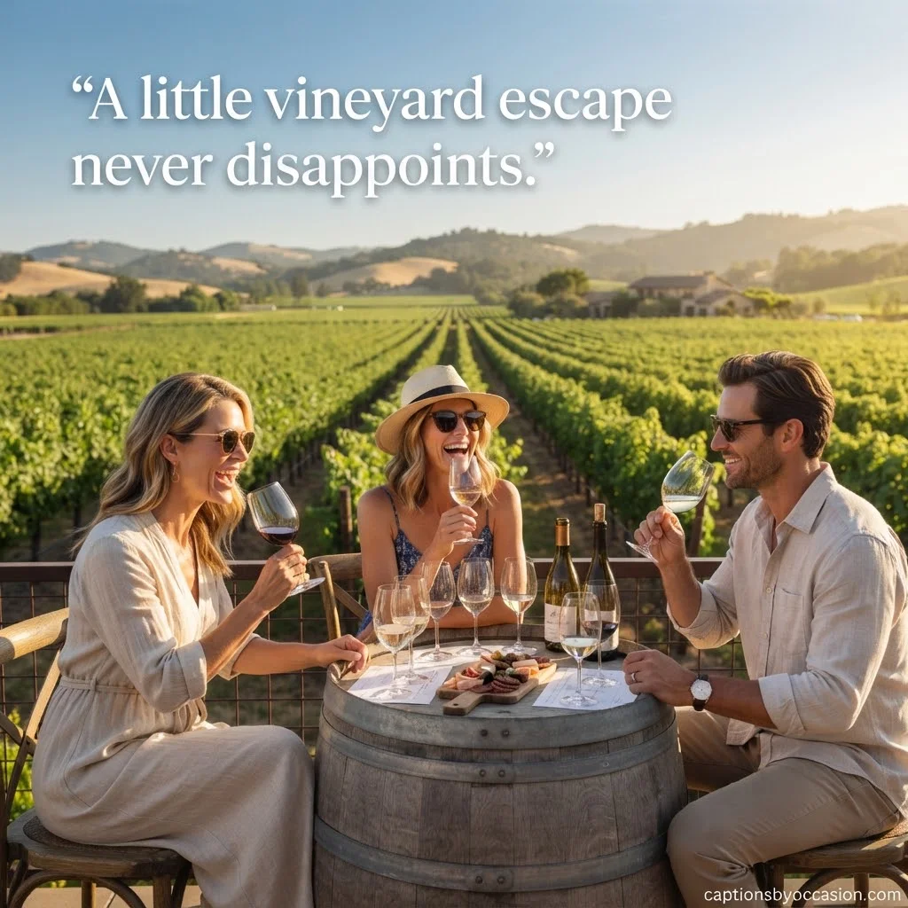 Wine Tasting and Winery Captions