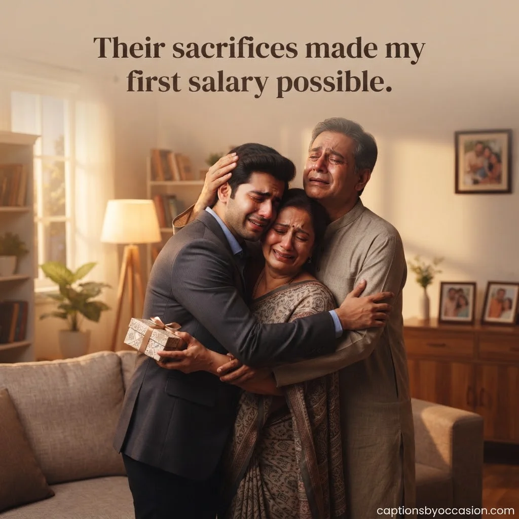 Short First Salary Gift Captions