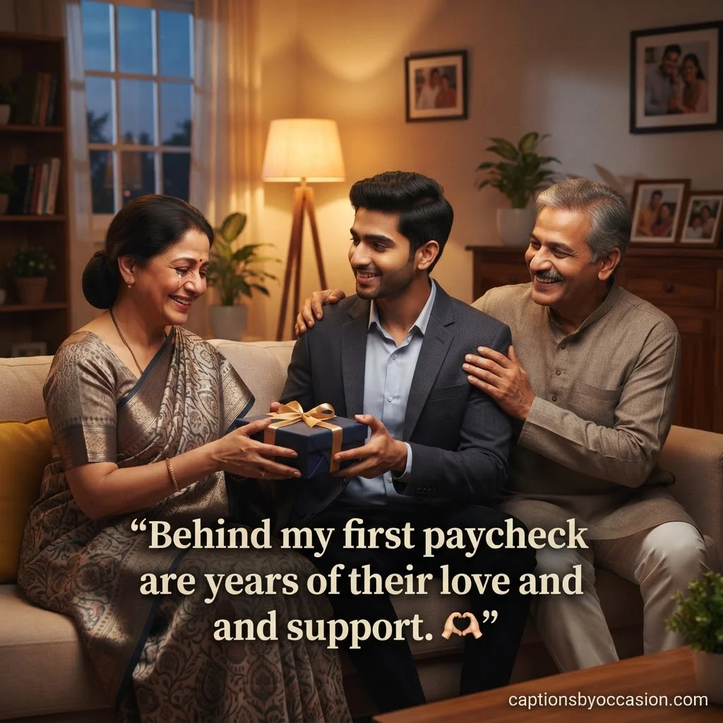 Heartfelt First Salary & First Earnings Captions