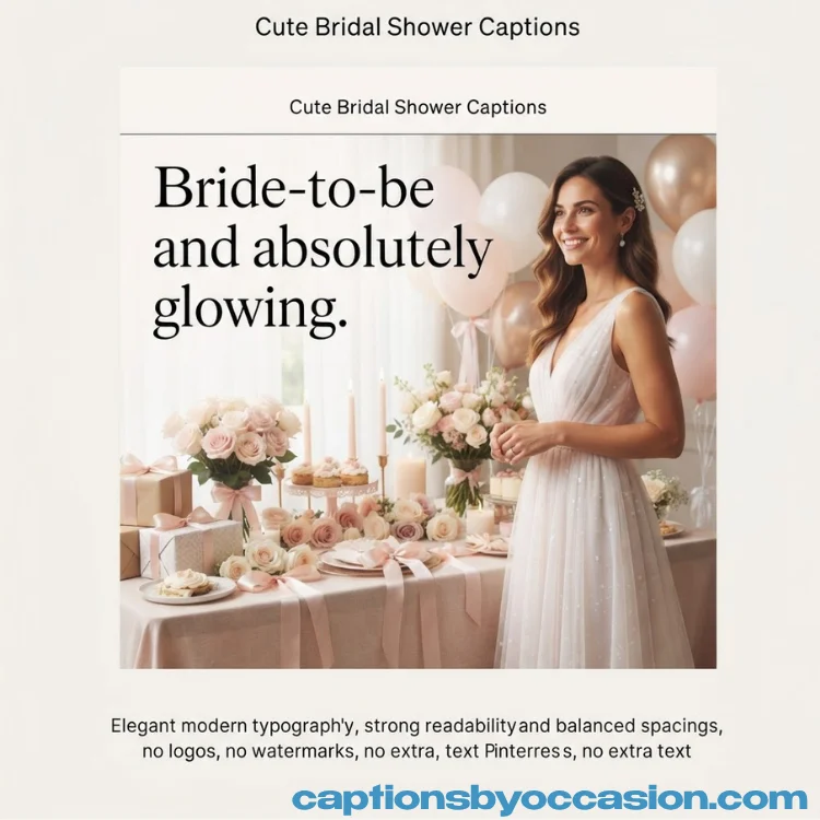 Cute Bridal Shower Captions