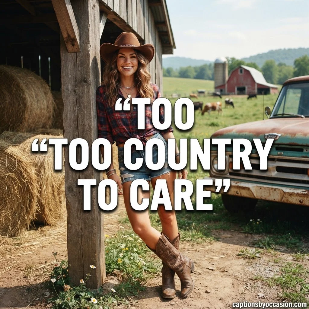 Funny, Cowboy and Country Boy Captions for Instagram
