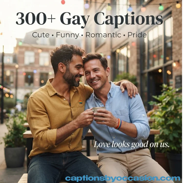 300+ Gay Captions for Instagram (Cute, Funny, Romantic & Pride)