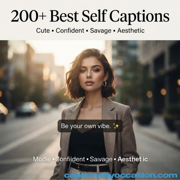 200+ Best Self Captions for Instagram: Cute, Confident, Savage & Aesthetic