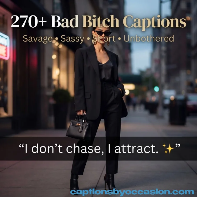 270+ Bad Bitch Captions for Instagram: Savage, Short, Sassy & Unbothered (2026)