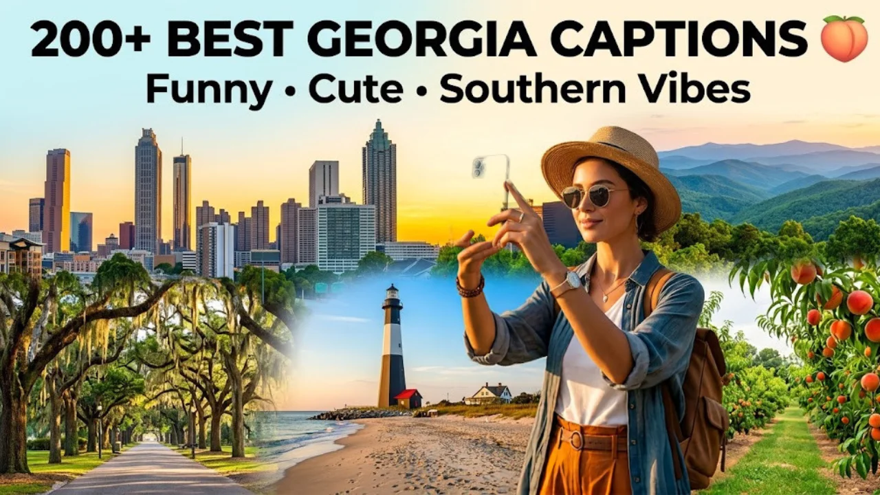 200+ Best Georgia Captions for Instagram: Funny, Short, Cute & Southern Vibes (2026)