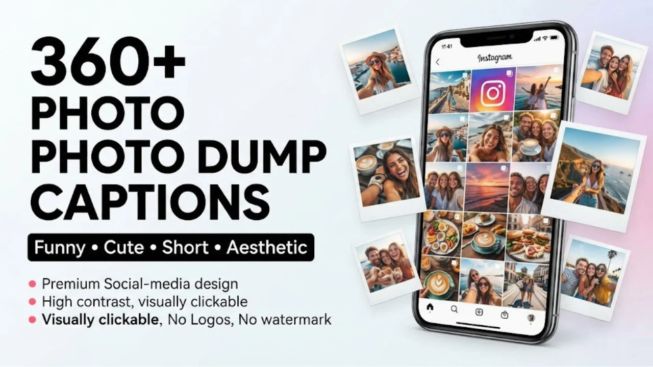 360+ Photo Dump Captions for Instagram: Funny, Cute, Short & Aesthetic (2026)