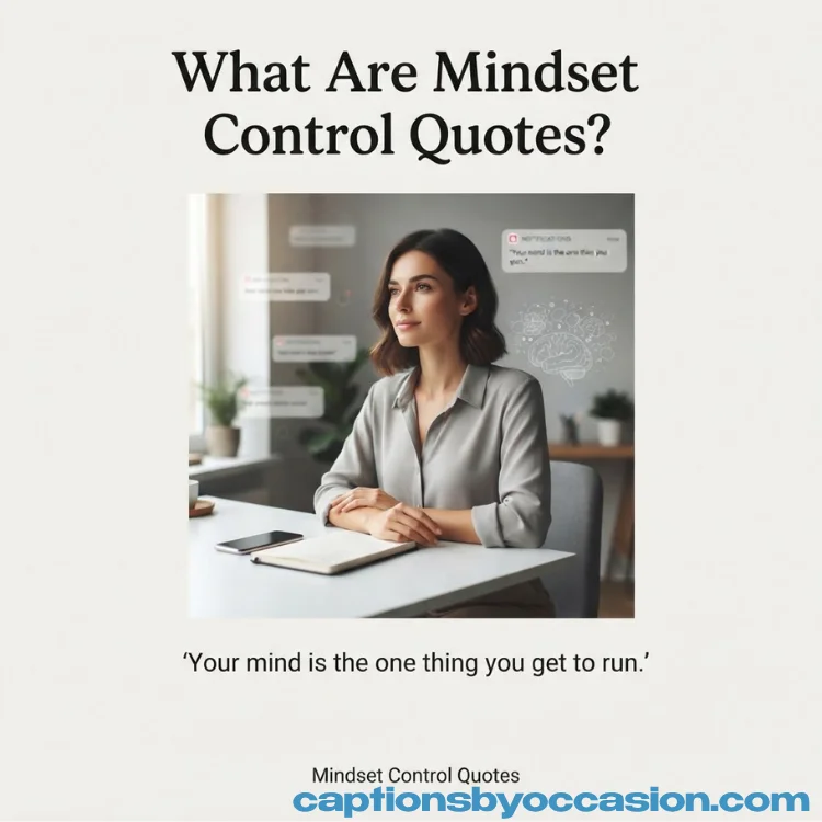 150+ Mindset Control Quotes for Instagram: Focus, Discipline & Personal Power Captions